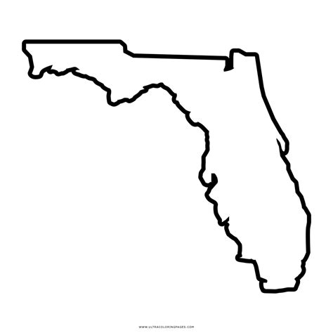 Florida Map Coloring Page Ultra Coloring Pages