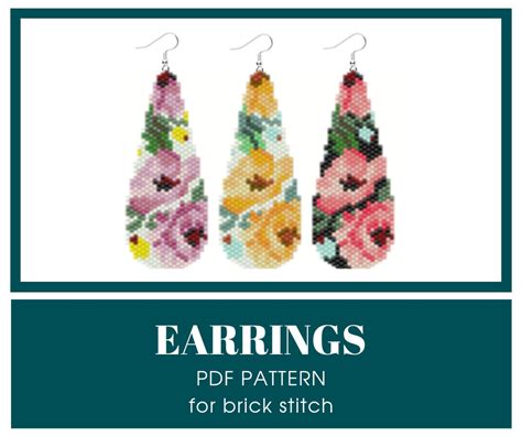 Pretty Brick Stitch Beadwork Patterns by SinbeadPatterns / The Beading Gem