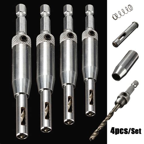 Door Lock Hinge Drill Bit Set Self Centering Hinge Drill Bit For Wood