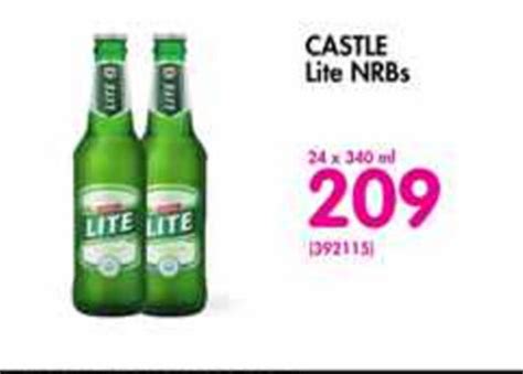 Castle Lite NRBs 24 X 340ml Offer At Makros Liquor