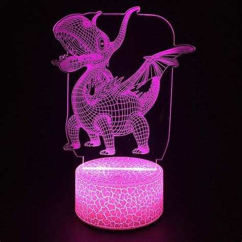 Dinosaur 3D Lampe Flot Natlampe Ledide Dk