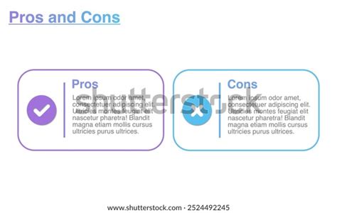 Pros Cons Dos Donts Good Bad Stock Vector Royalty Free 2524492245