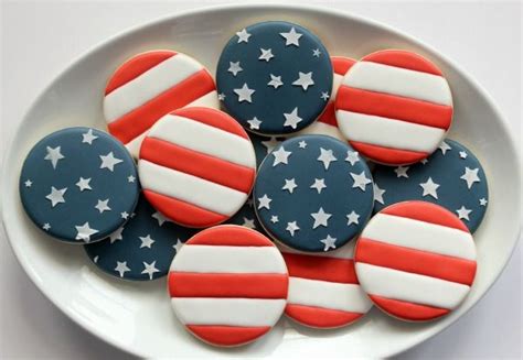 Patriotic Flag Cookie Platter And Printable Kopykake Template Patriotic Cookies Summer