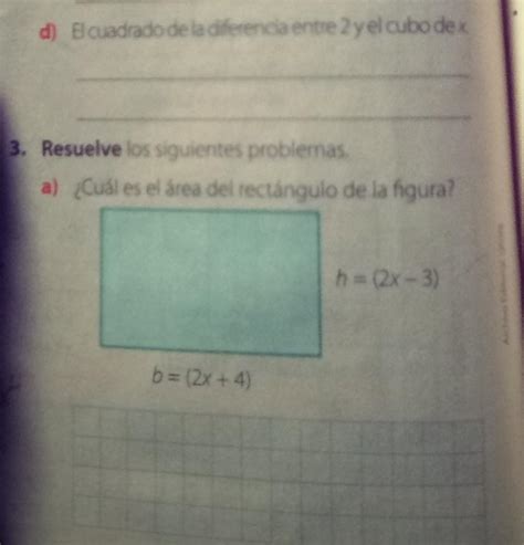 D El Cuadrado De La Diferencia Entre Y El Cubo De X Resuelve Los