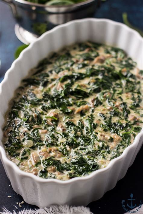 Creamed Spinach And Mushrooms The Beach House Kitchen