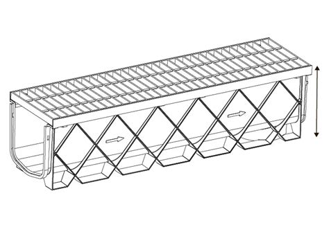 Storm Drain Pro 200 1m With Galvanise Grate Class B Reln