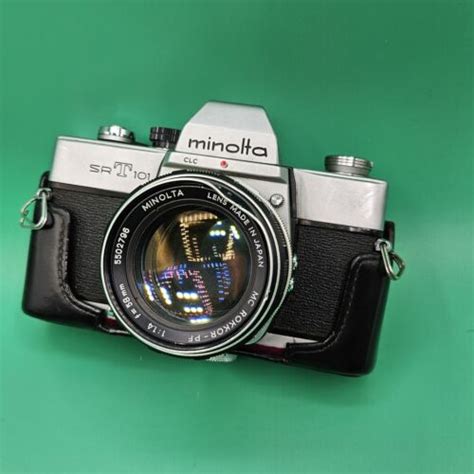 Minolta Srt 101 Film Camera 58mm F14 Rokkor Pf Lens Tested Working