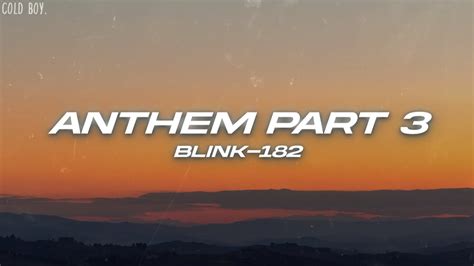 Blink Anthem Part Lyrics Youtube