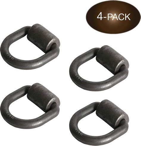 Dc Cargo Mall Four Weld On D Ring Tie Down Anchors 5 8 Forged Steel D Rings With Welding Clips