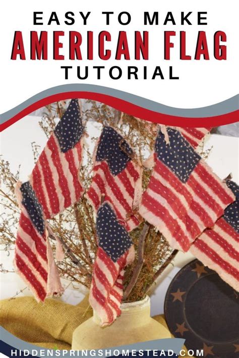 How To Make Your Own DIY 4th Of July Flags | Flag crafts, 4th of july ...