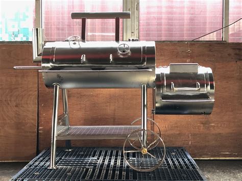 Stainless Steel Offset Smoker Offset Smoker Beer Keg Ideas Wood