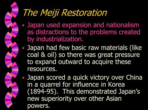 Ppt The Meiji Restoration The Modernization Of Japan Powerpoint