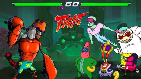 Nickelodeon Bikini Bottom Crossover Fighting Tournament Robo Sheldon J Plankton Vs All 5