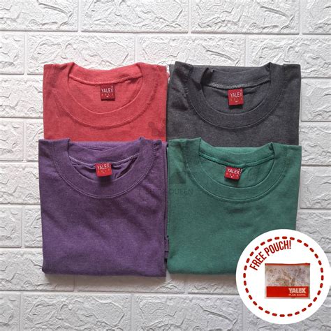 Yalex Red Label Round Neck Plain T Shirt Unisex Acid Colors Shopee Philippines