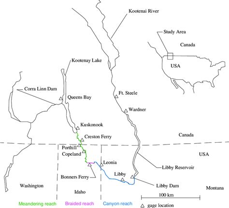 2 Location Map Showing The Kootenai River Basin With Gaging Station