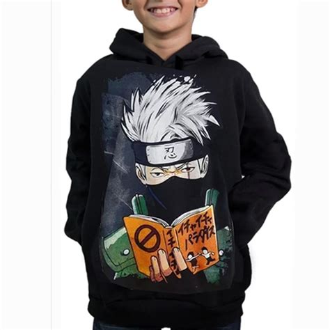 Blusa De Frio Moletom Infantil Anime Naruto Sasuke Akatsuki Itachi