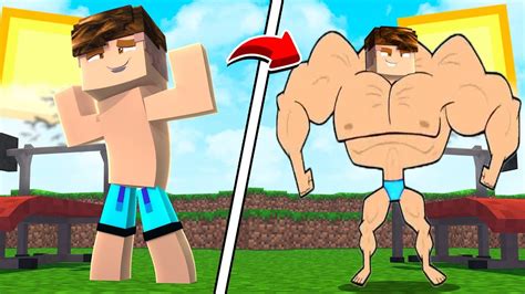 24 HORAS NA ACADEMIA E FIQUEI SUPER MUSCULOSO No MINECRAFT YouTube