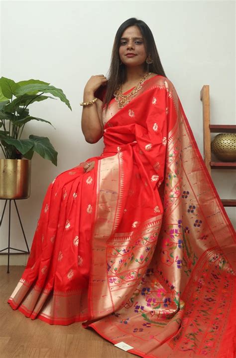 Buy Paithani Silk Sarees Online At Best Price In India Luxurionworld