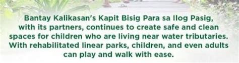 Slogan Kapit Bisig Para Sa Ilog Pasig Brainly Ph