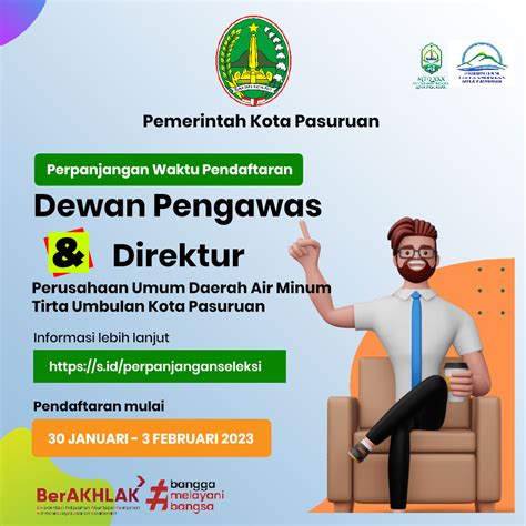 Perpanjangan Waktu Pendaftaran Calon Dewas Dan Calon Direktur Perumdam