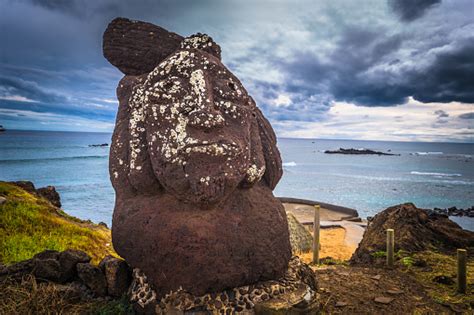 Hanga Roa Easter Island July 11 2017 The Village Of Hanga Roa Stock ...