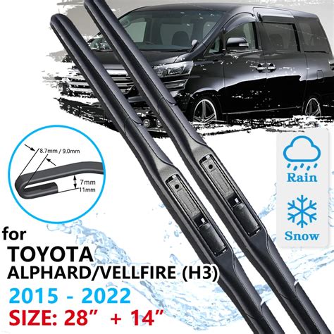 Car Front Wiper Blades For Toyota Alphard Vellfire AH30 2015 2016 2017