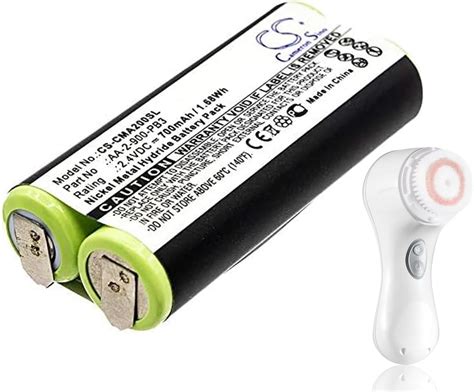 Amazon 2 4V 700mAh 1 68Wh Replacement Battery For Clarisonic Mia