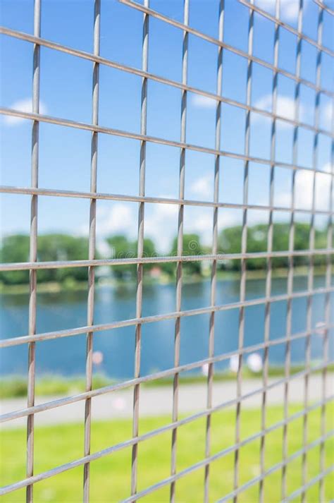 Metal Grid Fence Stock Image Image Of Grid Close Fence 41309963