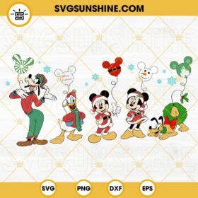 Disney Friends Christmas Svg Png Dxf Eps Cricut Silhouette Vector Clipart