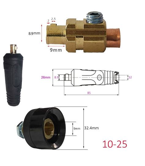 Riverweld Tig Welding Cable Panel Connector Plug Dkj A Dinse