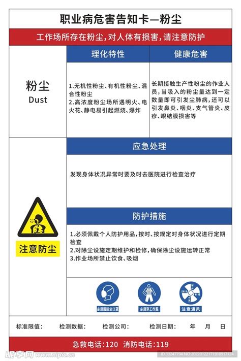 粉尘危害告知卡设计图广告设计广告设计设计图库昵图网