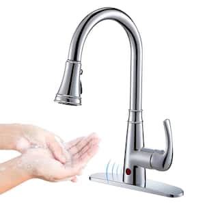 Cobbe High Arc Single Handle Spring Pull Down Sprayer Kitchen Faucet