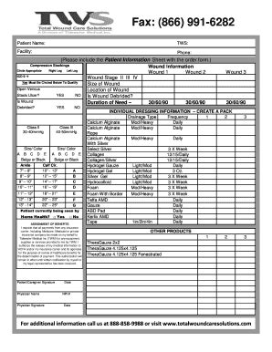 Wound Care Order Forms Pdf Fill Online Printable Fillable Blank