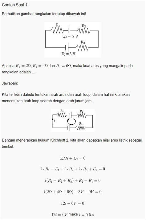 Contoh Soal Hukum Kirchoff 1 Beserta Jawabannya Kuy Belajar