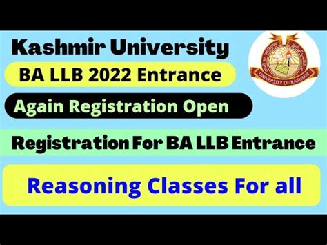 BA LLB 2022 Entrance Date Extend For Registration New Date Of