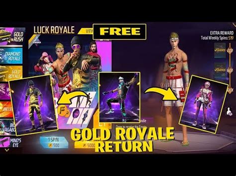 Free Fire Gold Rush Event Spin Free Fire New Free Event Freefire