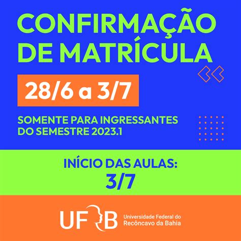 UFRB divulga procedimentos para confirmação de matrícula de