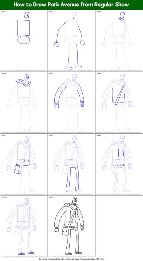 How To Draw Park Avenue From Regular Show Regular Show Step By Step