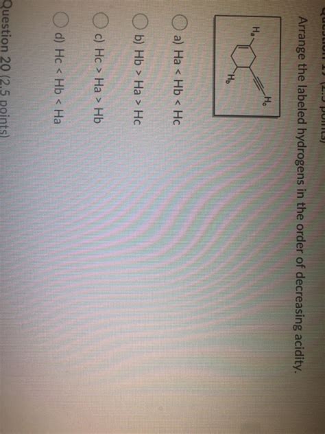 Solved Rului Arrange The Labeled Hydrogens In The Chegg