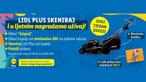 Lidl nagradna igra Lidl Plus skeniraj i u ljetnim nagradama uživaj