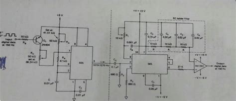 Circuit diagram of FSK modulator and demodulator | Download Scientific Diagram