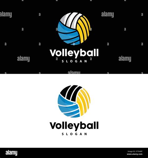Volleyball Logo Sport Simple Design World Sports Tournament Vector