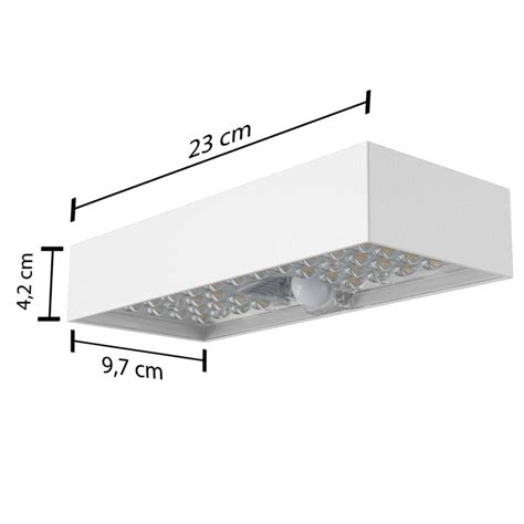 Lumen Solar Powered Led Wall Light With Motion Sensor White