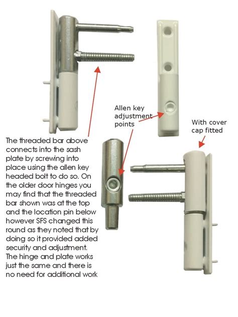 Sfs Estetic D White Or Brown Upvc Door Hinge Screw In Pin Ebay