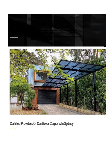 Cantilever Carport Sydney Cantaport Flip Pdf Anyflip