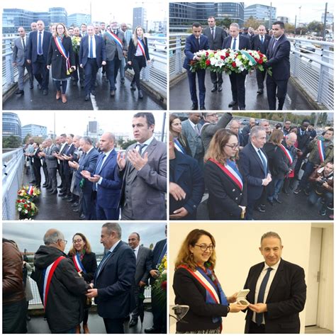 LAMBASSADEUR DALGERIE EN FRANCE PREND PART AUX COMMEMORATIONS DU 17