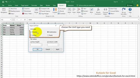 How To Set Cell Size In Cm In Excel Youtube