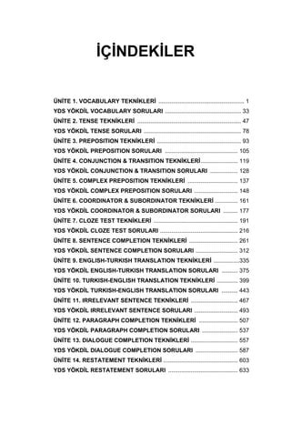 YDS YÖKDİL TEKNİKLERİ PDF