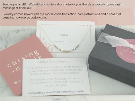 Fuck You Necklace Morse Code Necklace Fuck It Fuck Off Etsy