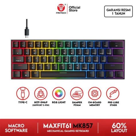 Fantech Maxfit Mk Rgb Wired Mechanical Keyboard Keys Hot